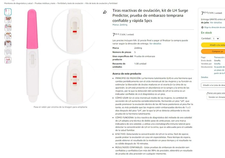 Alerta por la venta ilegal de tests de embarazo en internet