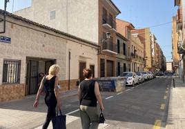 Calles del barrio Llamosí, junto a la iglesia de Los Ángeles del Cabanyal, donde se va a renovar el alcantarillado.