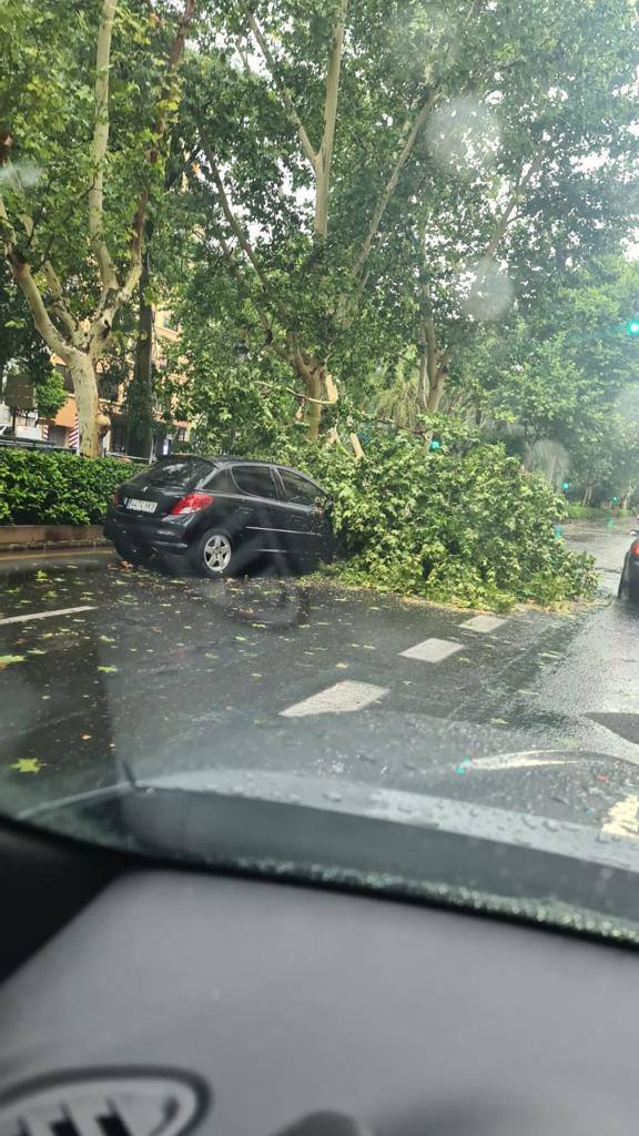 Una fuerte granizada origina el caos en Valencia este lunes