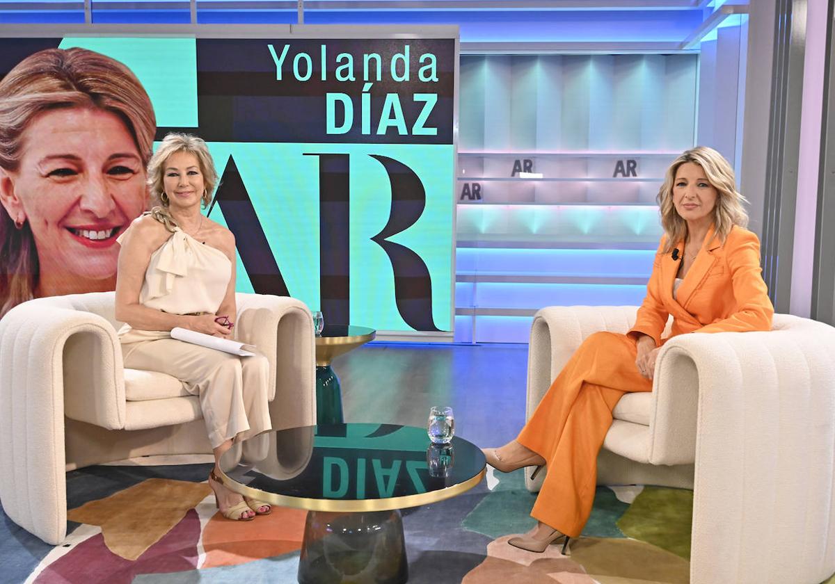 Ana Rosa Quintana entrevista a Yolanda Díaz.