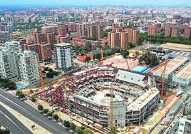 Vista aérea del Roig Arena.