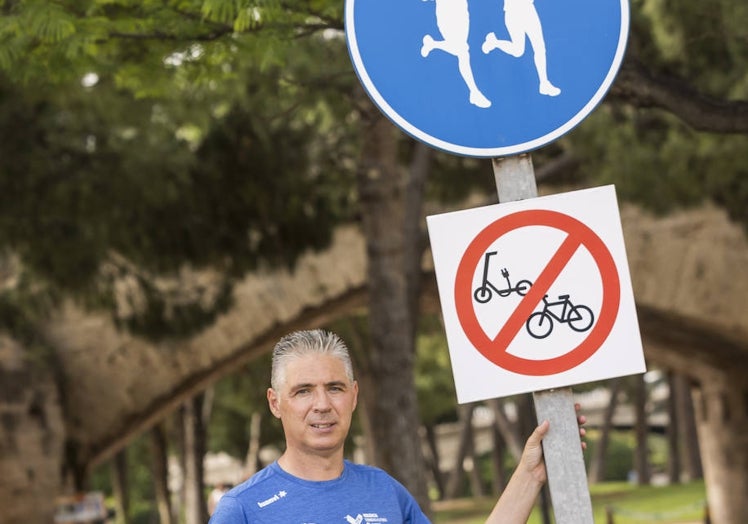 José Garay, en el carril 5K Jardí del Turia.