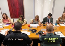 Bernabé y Prieto, en la Junta Local de Seguridad de Gandia.