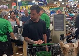 Leo Messi en el supermercado