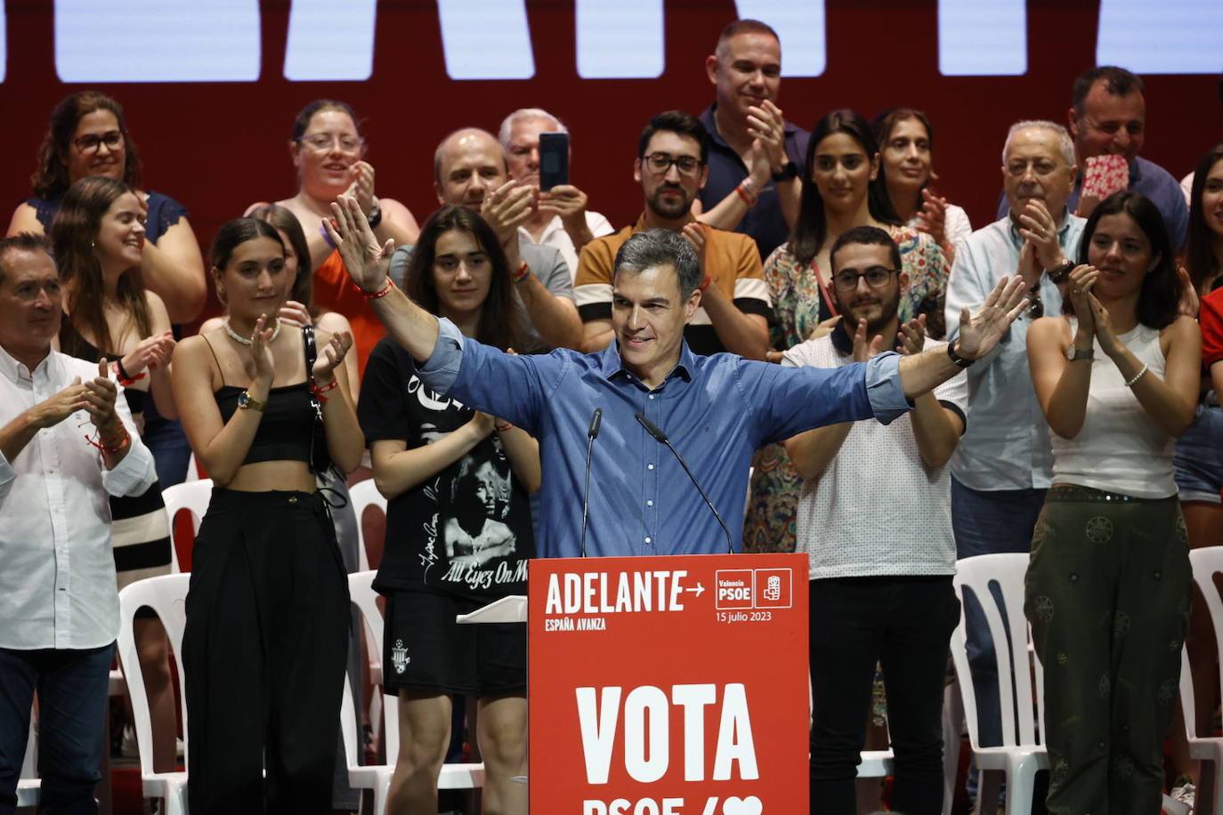 Así ha sido el mitin de Pedro Sánchez en Valencia con motivo de la campaña electoral