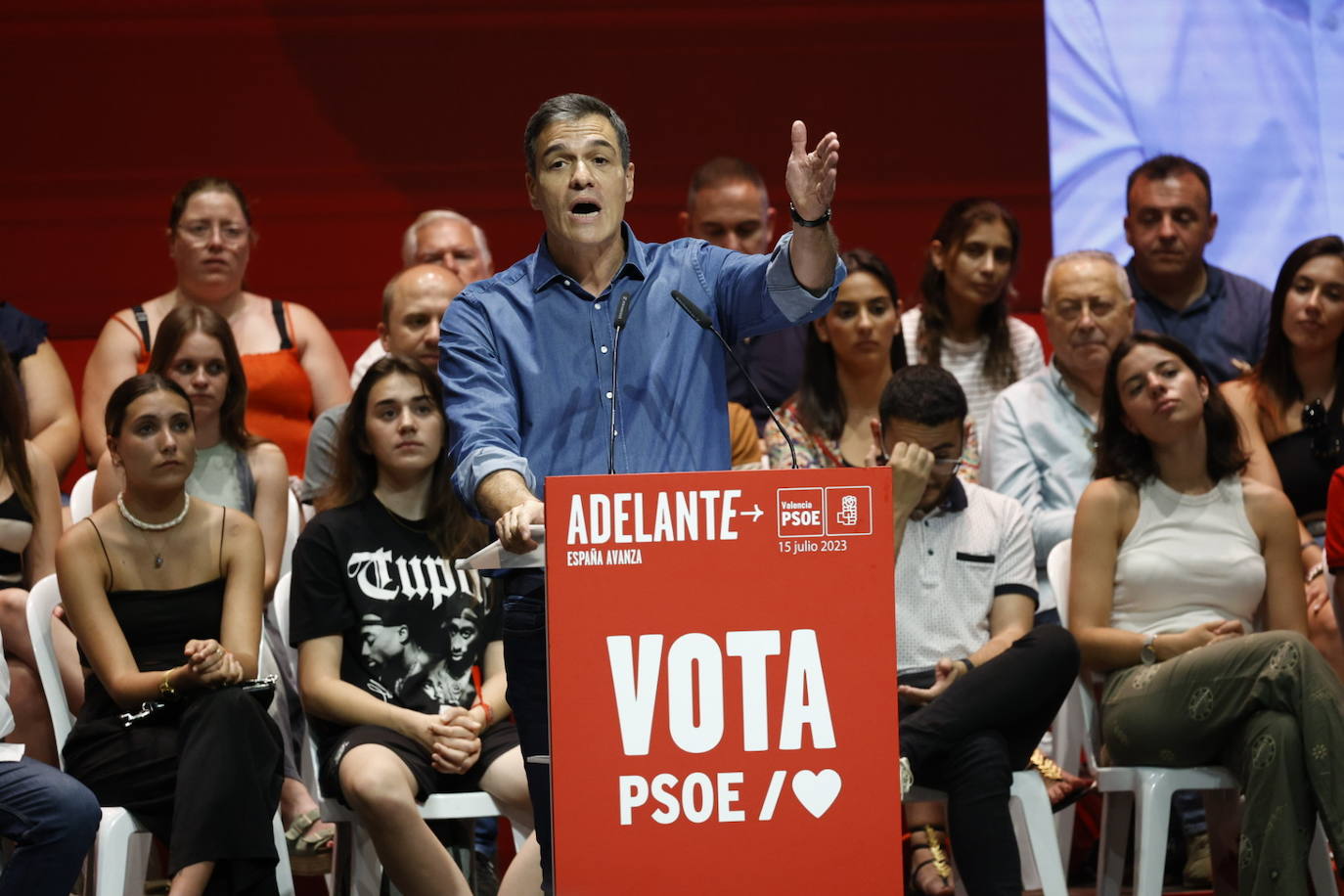 Así ha sido el mitin de Pedro Sánchez en Valencia con motivo de la campaña electoral