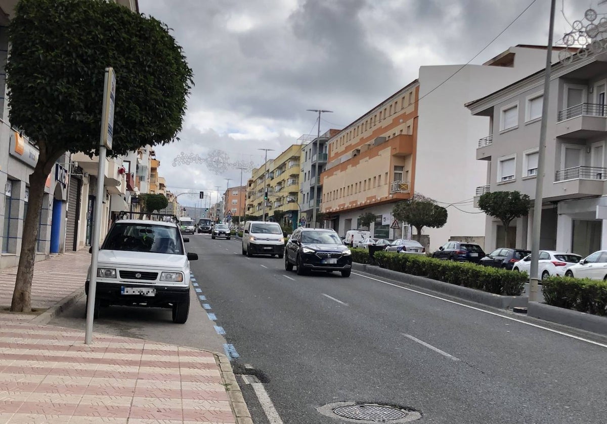 Una avenida del municipio de Teulada.