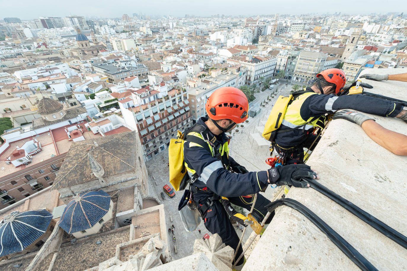 Un simulacro de evacuación sorprende en pleno Micalet