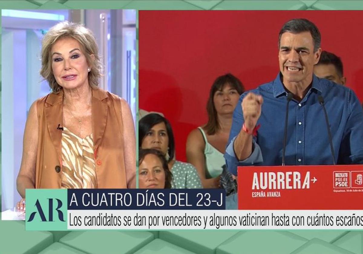 Ana Rosa Quintana durante el programa de este miércoles