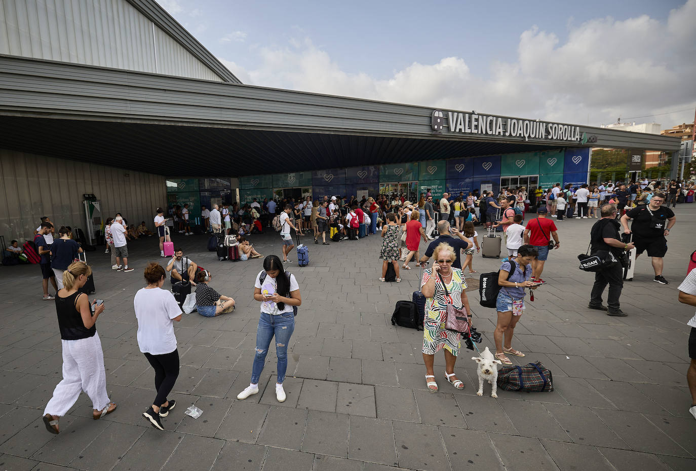 Fotos: caos en la estación Joaquín Sorolla por la suspensión de trenes entre Valencia y Madrid