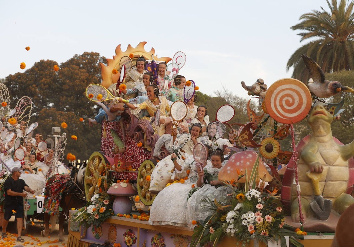 Una carroza durante la Batalla de Flores del año pasado.