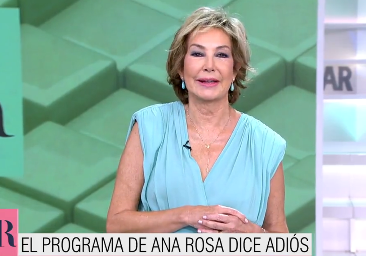 Ana Rosa durante el programa de su despedida