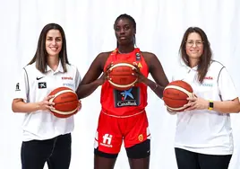 Irene Garí, Awa Fam y Anna Montañana, las tres valencianas que conquistaron la plata en el Mumdial U19 de Madrid.