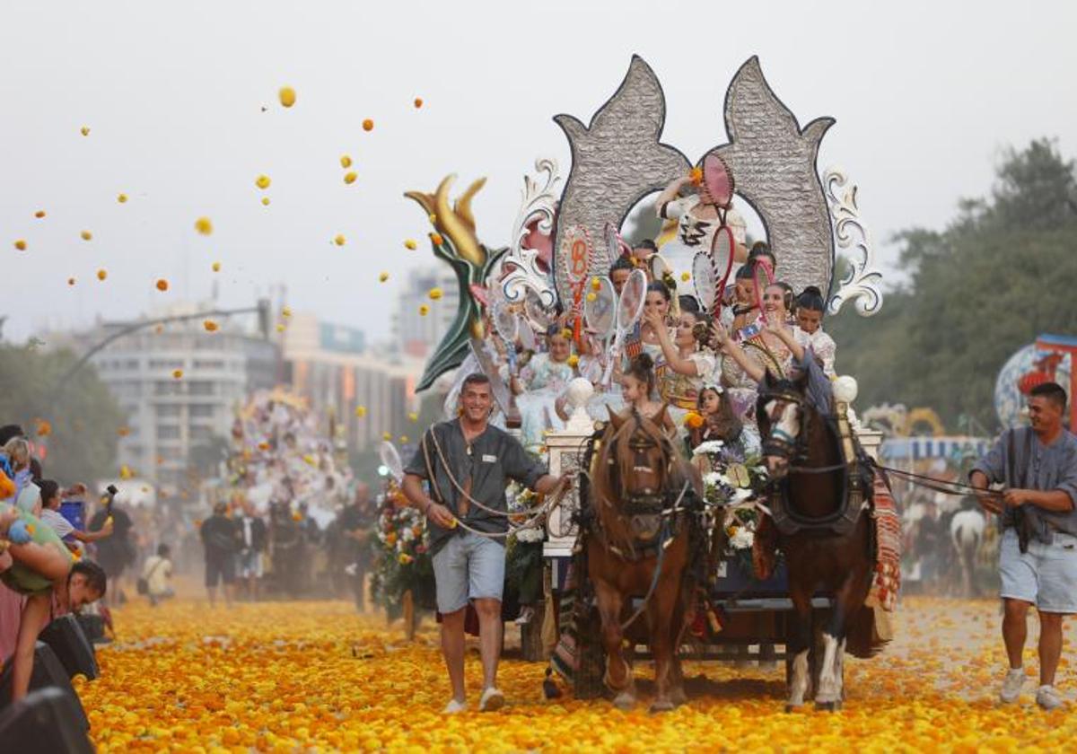 Batalla de Flores en La Alameda, en una imagen de 2022.