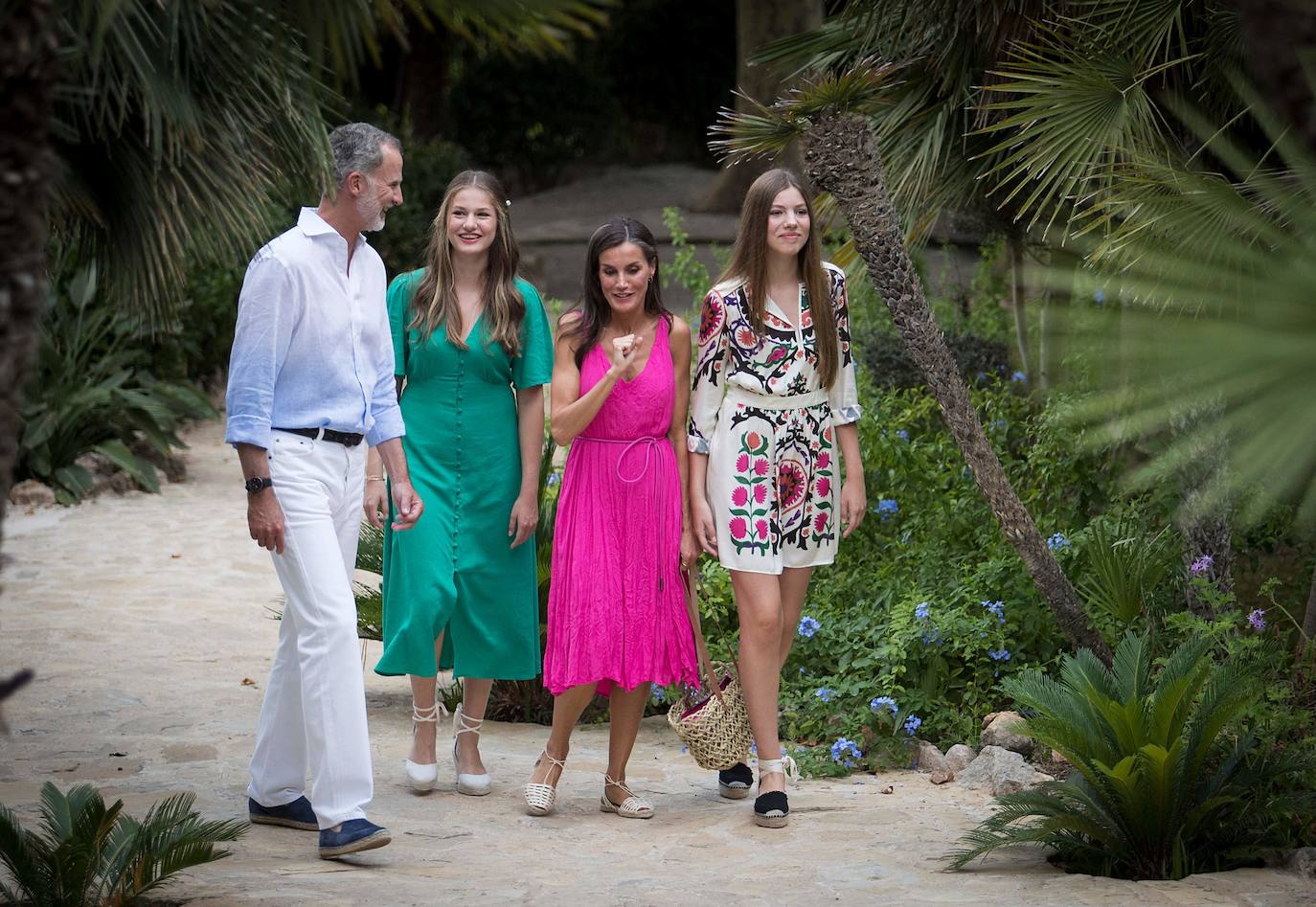 Posado real en los Jardines de Alfabia