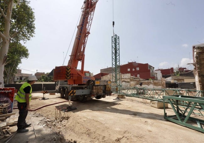 Centro de día para mayores del Cabanyal, cuyas obras empezaron en mayo.