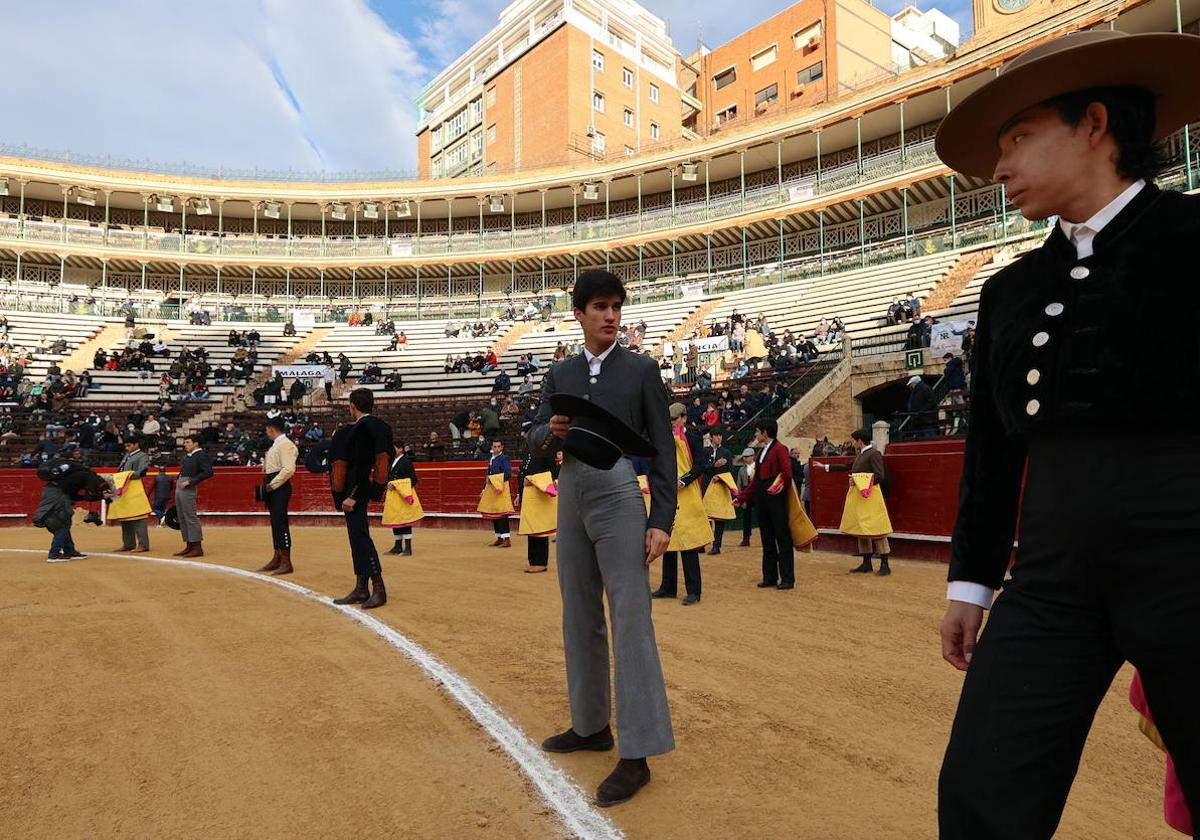 Los alumnos de la escuela taurina de Valencia.