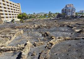 Zona histórica afectada por el incendio de Calpe.