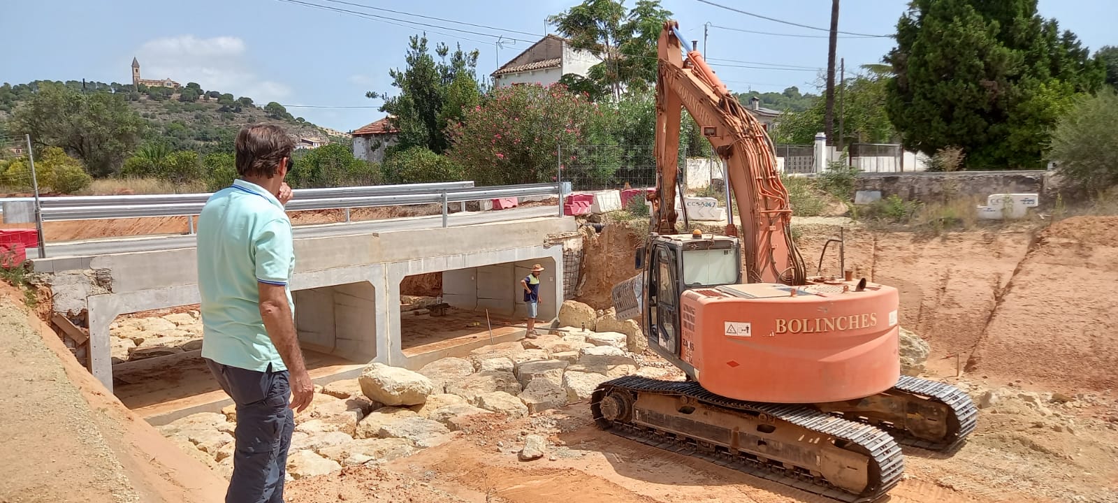 Visita a las obras del canal.