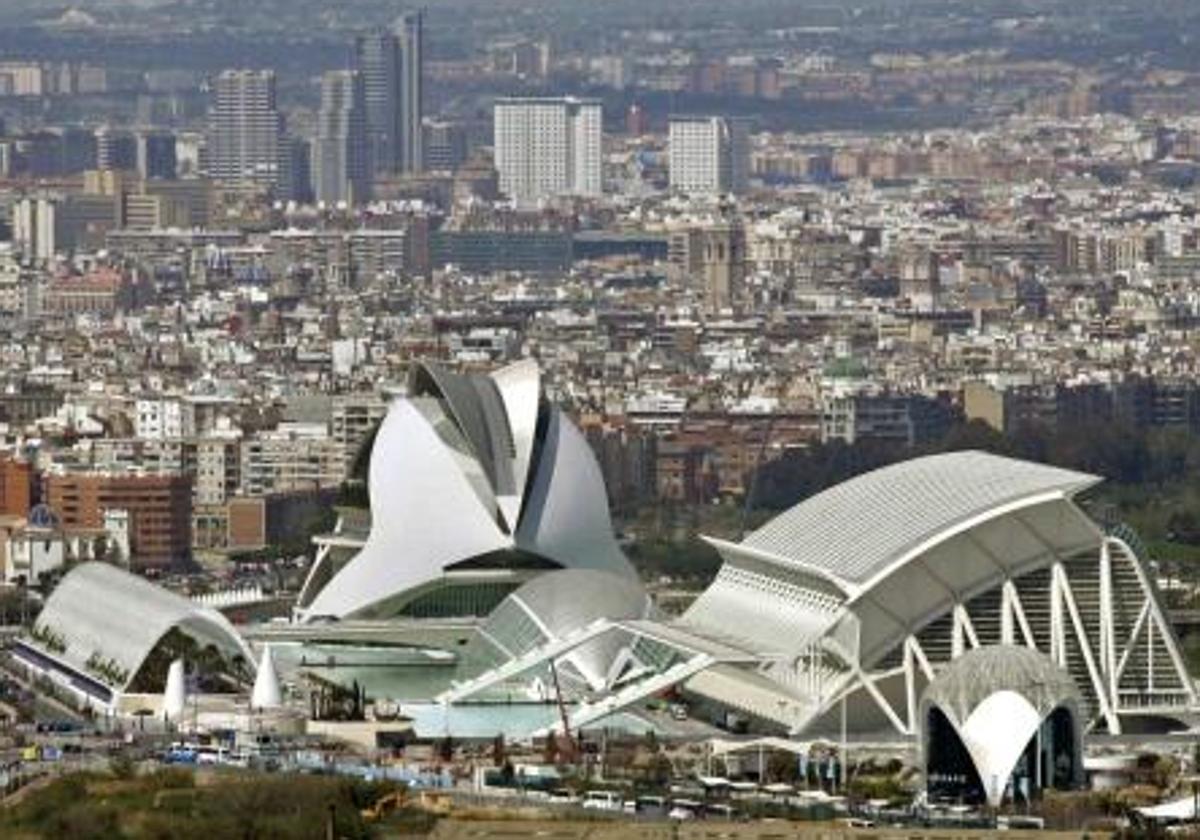 Visión aérea de Valencia.