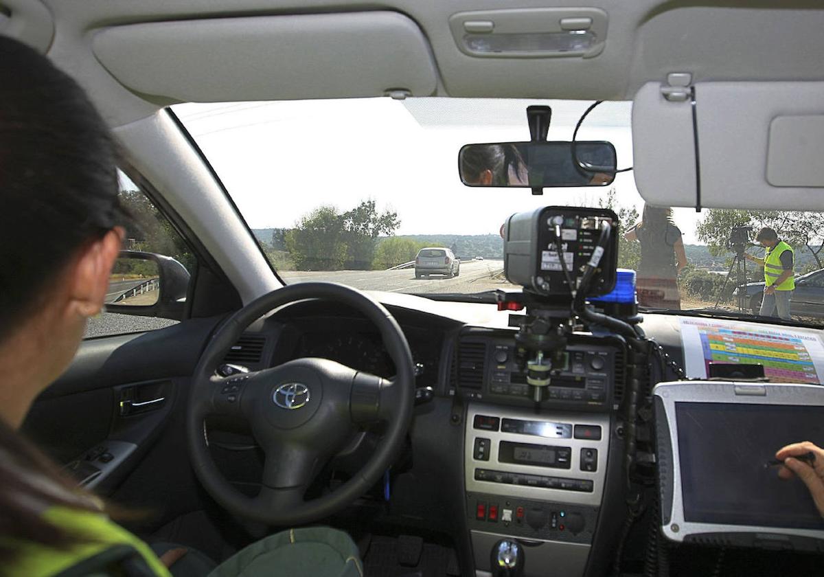 Radar móvil en un coche