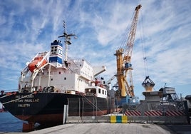 Graneles en el puerto de Valencia.