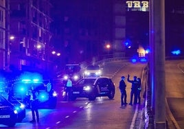 Imagen de archivo de un control de la Policía Nacional en Valencia.