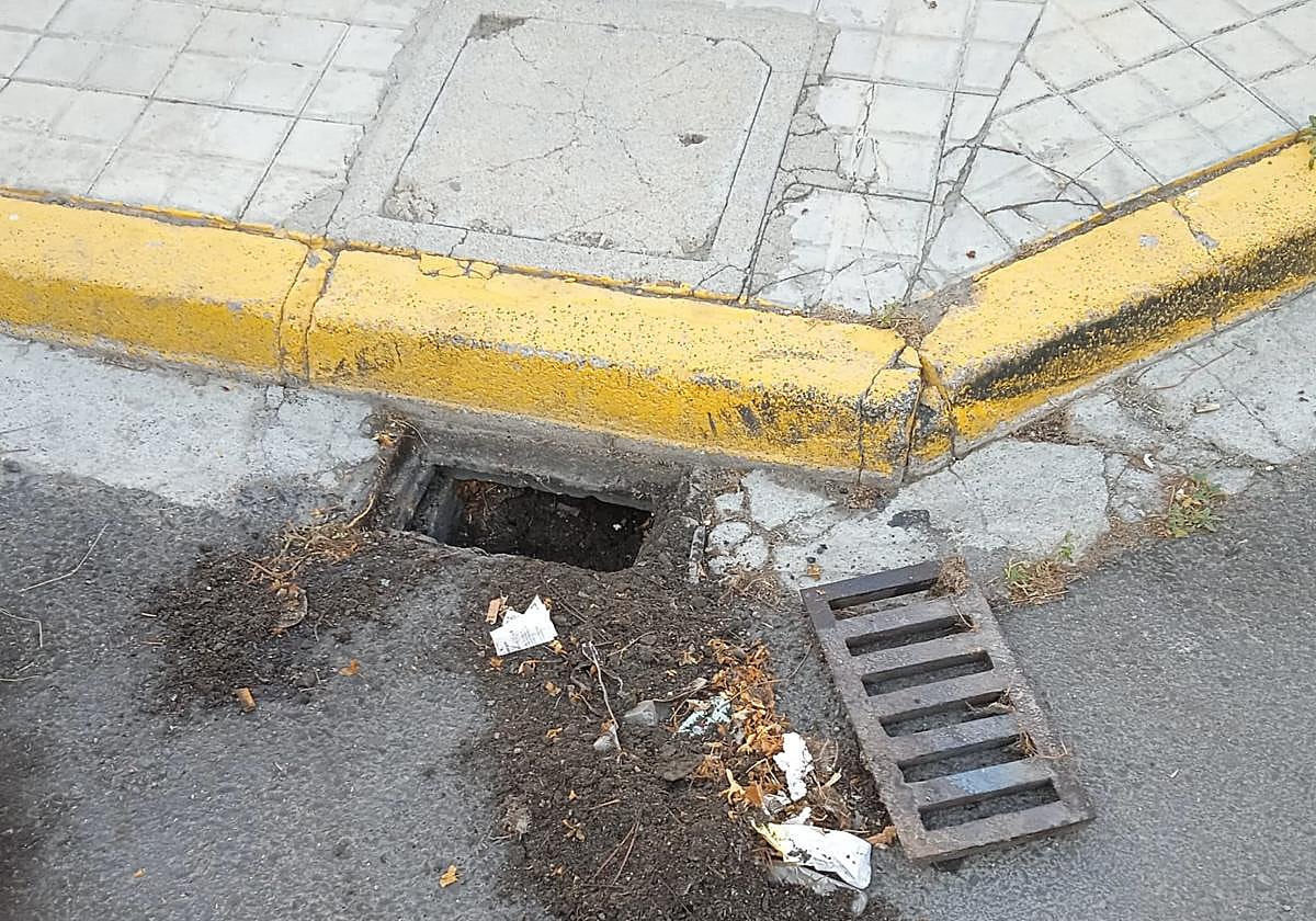 Actuación en el alcantarillada.