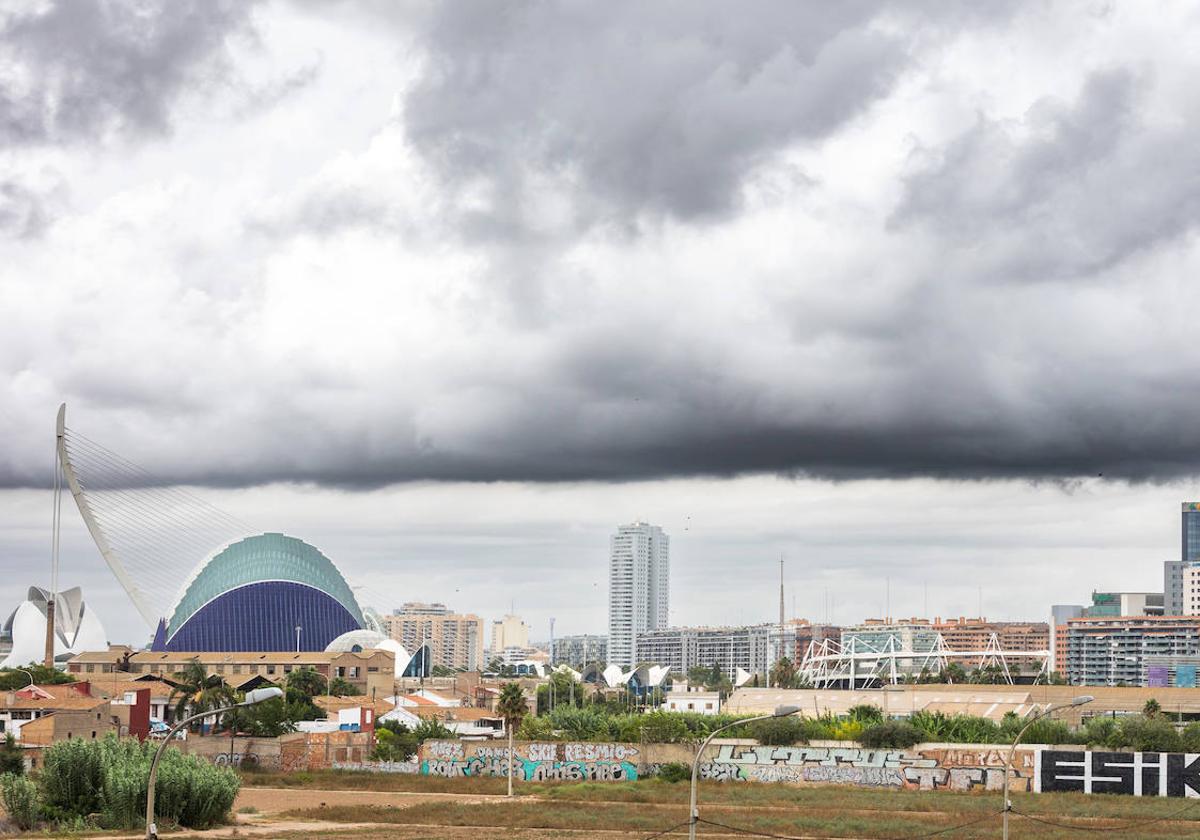 DANA sobre la ciudad de Valencia.