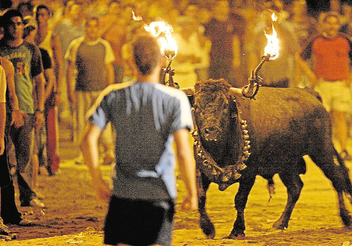 Celebración del bou embolat en Vila-real.