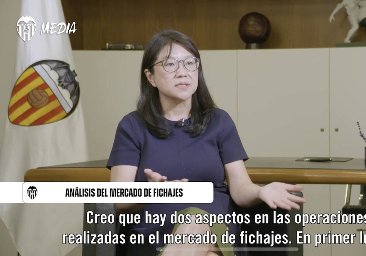 La presidenta del Valencia, en los medios oficiales del club.