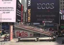 Captura de pantalla de la cámara de Times Square.