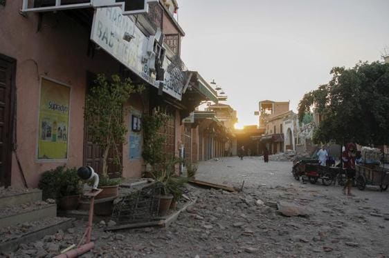 Efectos del terremoto en Marruecos.