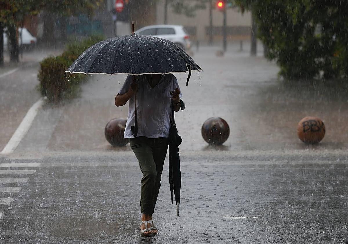 Jornada de lluvias en la ciudad de Valencia.