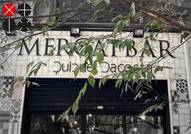 Fachada de Mercatbar, uno de los locales de Quique Dacosta en Valencia.