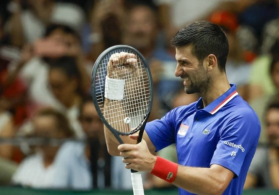 Djokovic durante el partido.