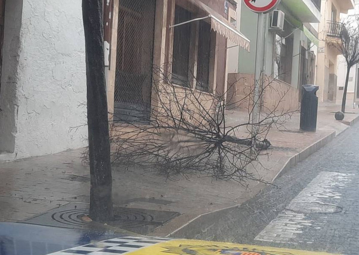 Imagen secundaria 1 - Incidencias en Xàbia por la lluvia. 