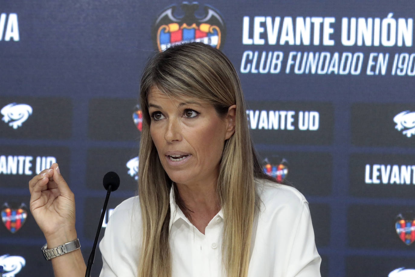 Maribel Vilaplana, durante la rueda de prensa de presentación del proyecto de Jose Danvila.