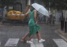 jornada de fuertes lluvias en Valencia.