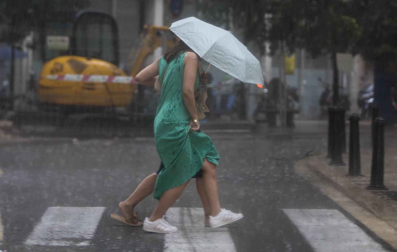 jornada de fuertes lluvias en Valencia.