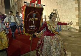 Una fallera de Gandia, en una imagen de archivo.