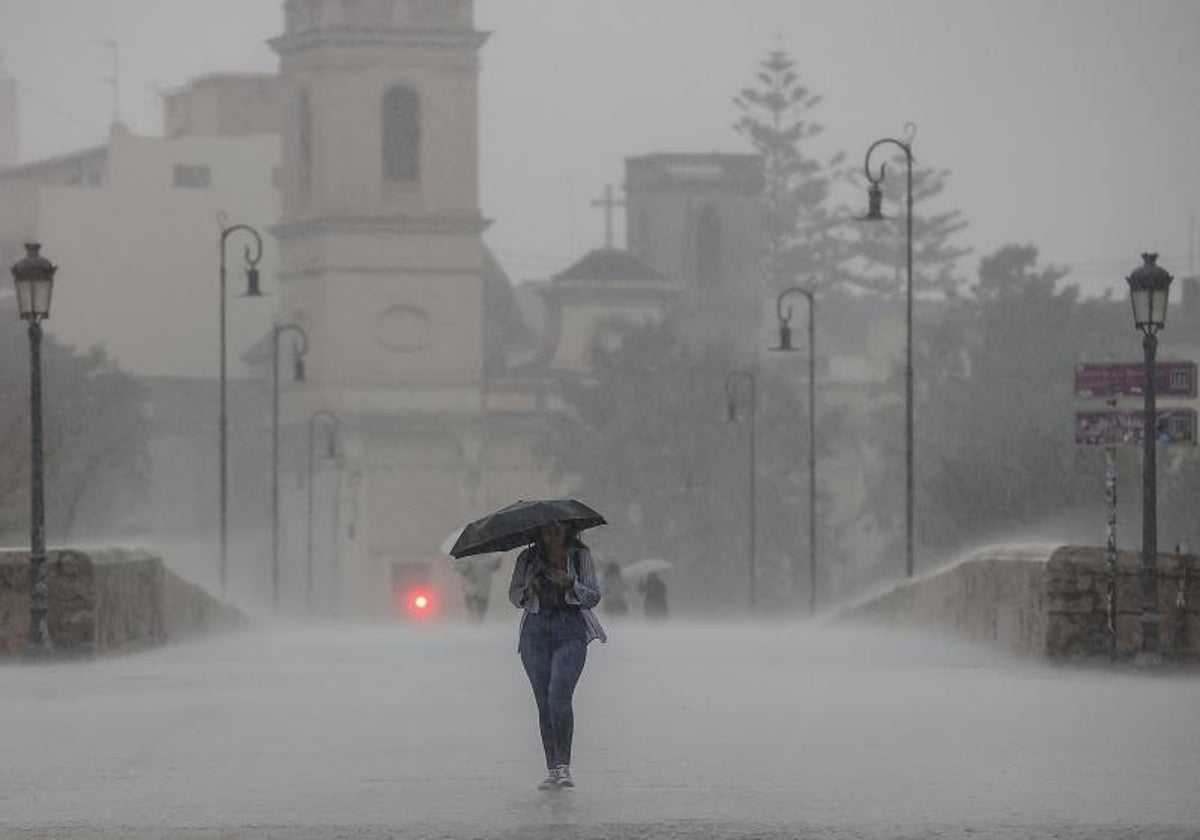 Tormenta en Valencia en los pasados días.