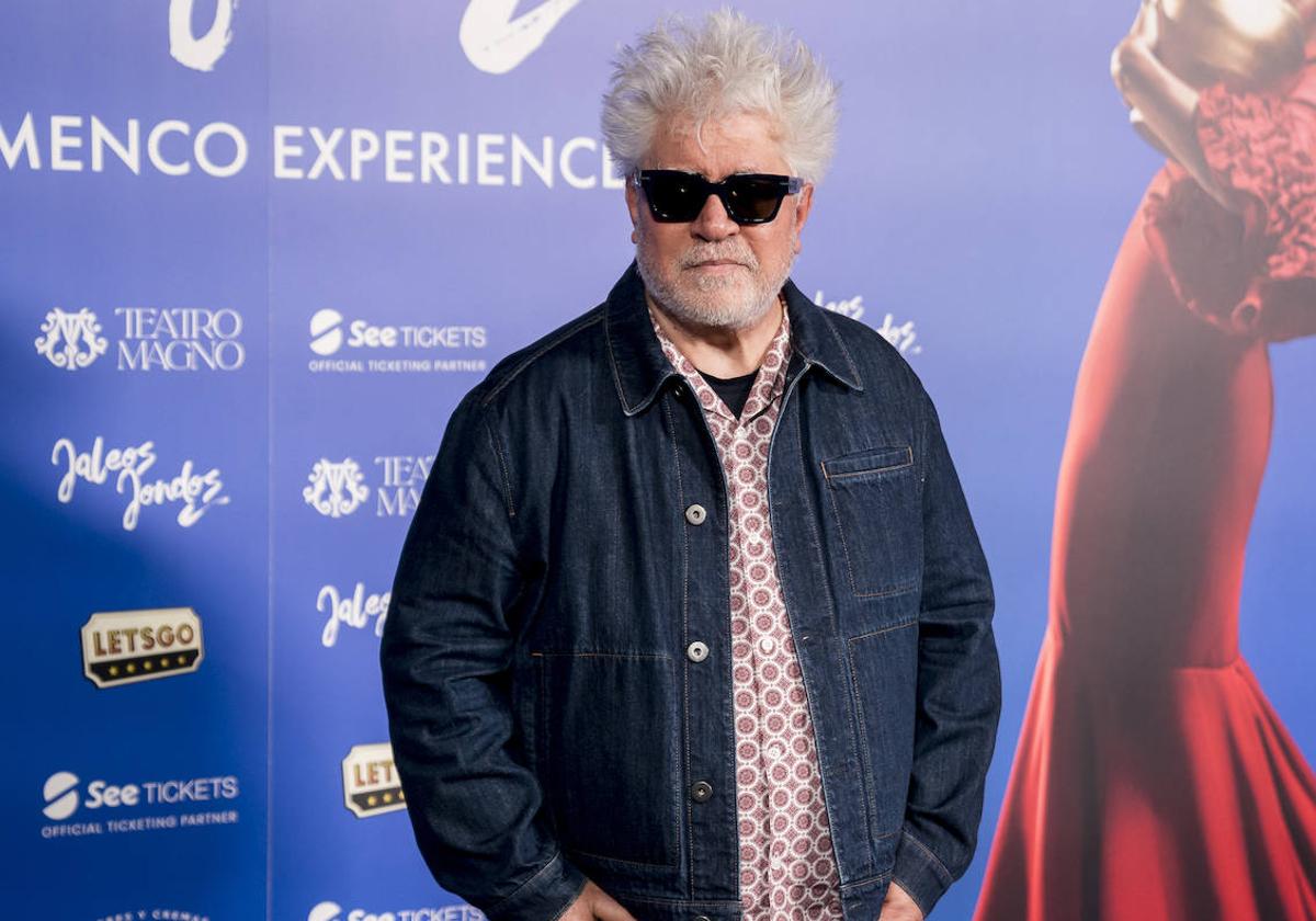 El director de cine Pedro Almodóvar durante el estreno del espectáculo 'Jaleos Jondos'.