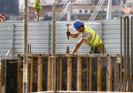 Un trabajador de la construcción.