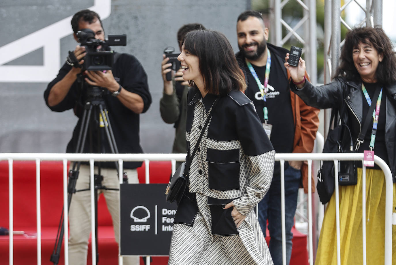 Vicky Luengo llegando al festival (EFE).