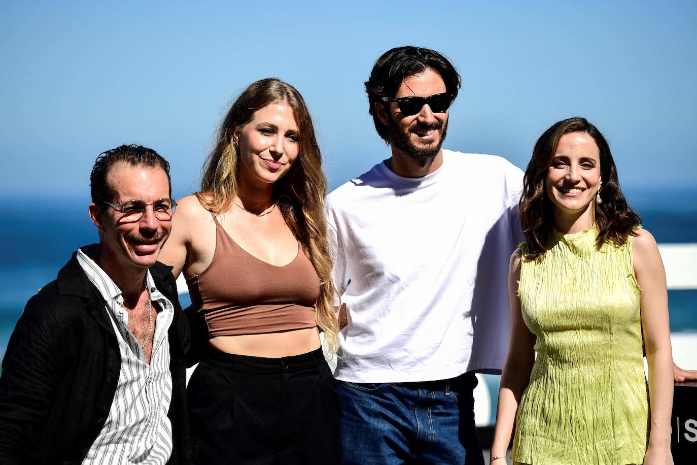 Esteban Bigliardi, Celine Wempe, Sergio De Brito y Camila Hirane (AFP).