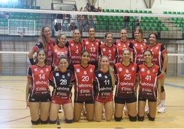 El equipo femenino del Xàtiva Voleibol que disputará la final de la Copa de la Comunitat.