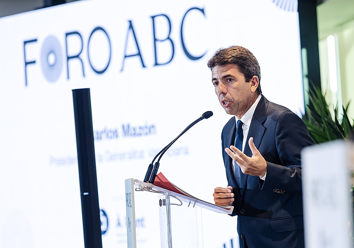 Mazón durante su intervención en el Foro ABC.