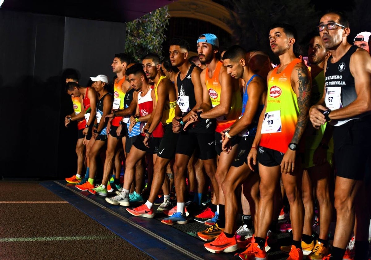 Previo al arranque de la 15k Nocturna.