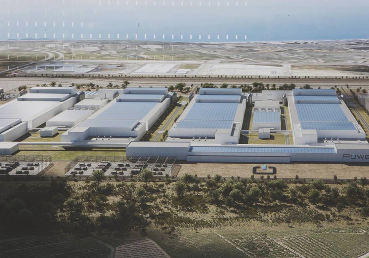 Proyección de la futura gigafactoría de Sagunto.